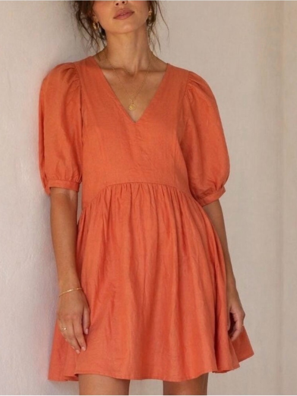 NWT United Colors of Benetton Linen Dress, Size Small
